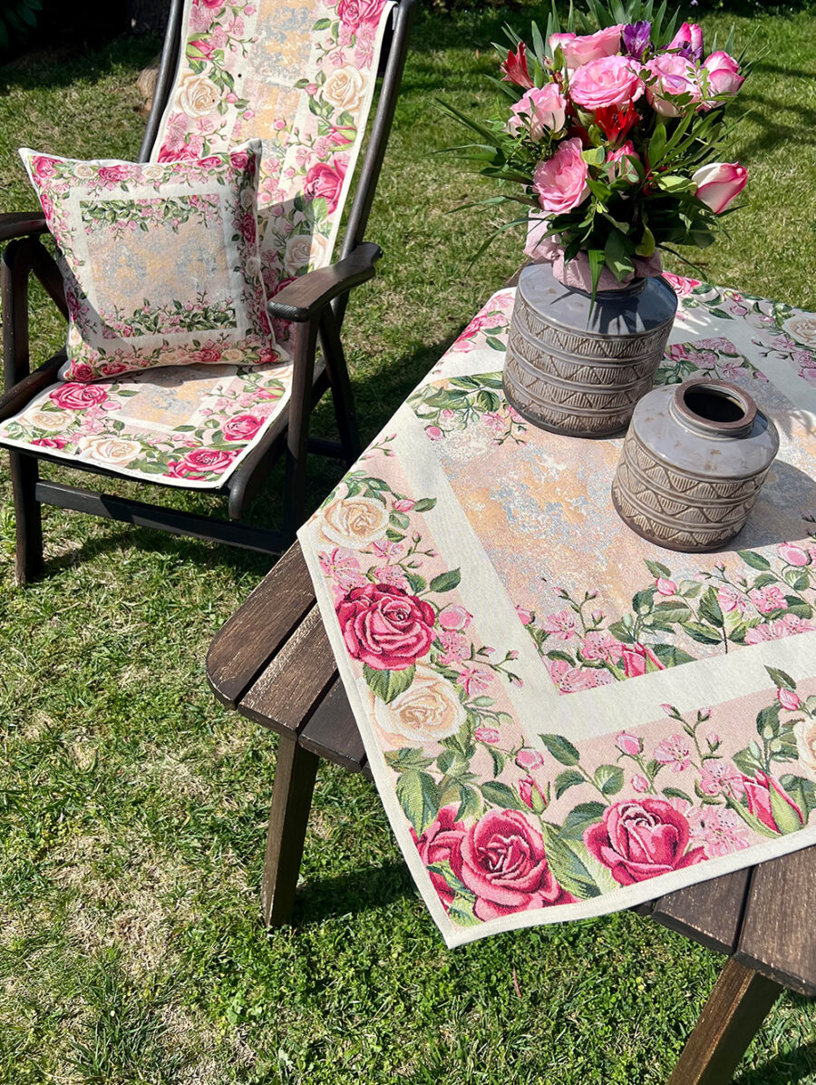 Floral Διακοσμητικό Καρέ Στόφα