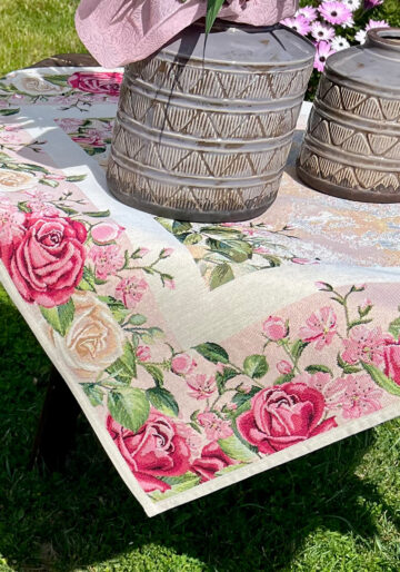 Floral Διακοσμητικό Καρέ Στόφα