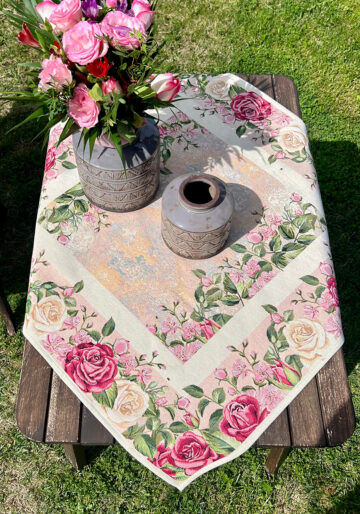 Floral Διακοσμητικό Καρέ Στόφα