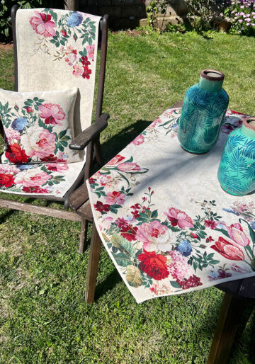 Floral Διακοσμητικό Καρέ Στόφα
