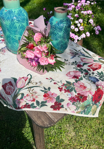 Floral Διακοσμητικό Καρέ Στόφα
