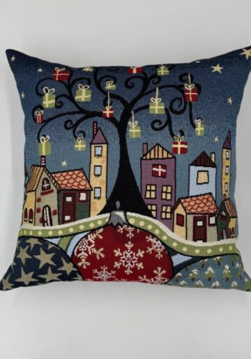 Winter Village Xριστουγεννιάτικο Μαξιλάρι Ταπισερί